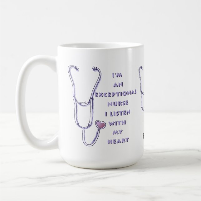 Taza De Café Estetoscopio enfermera excepcional  (Izquierda)
