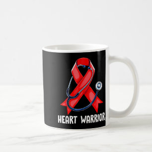 Taza De Café Estetoscopio Guerrero del Corazón Rojo Enfermera E