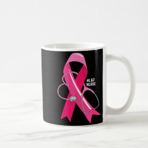 Taza De Café Estetoscopio Rosa Mínimo Enfermera Cáncer de Mama