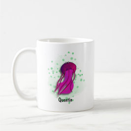 Taza De Café estilo acuático de medusas rosa