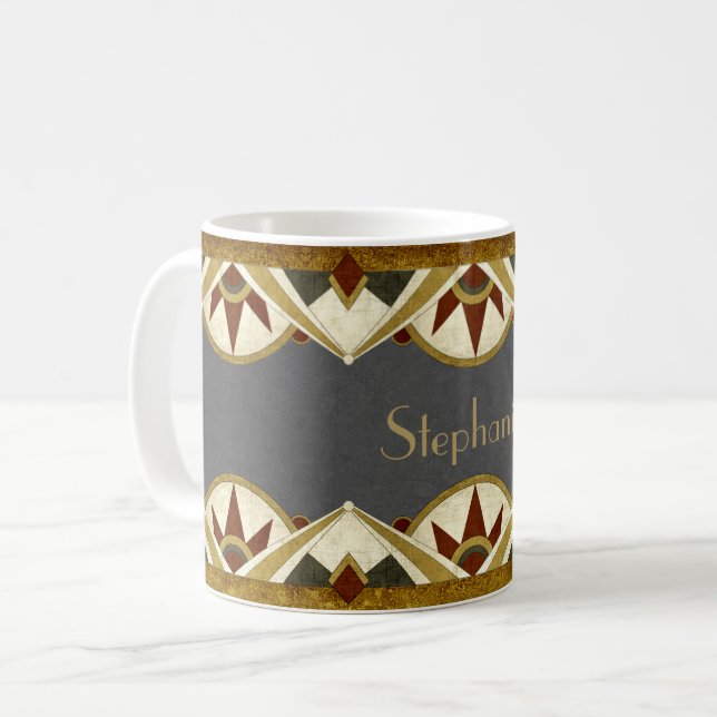 Taza De Café Estilo Art Déco Personalizado (Anverso izquierdo)