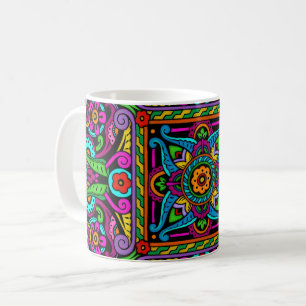 Taza De Café Estilo Bohemio De Vidrio Manchado