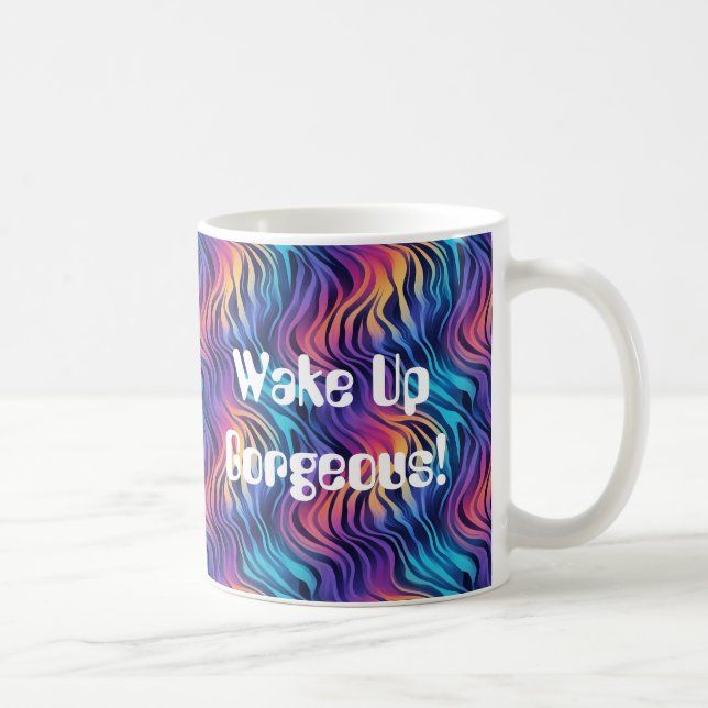 Taza De Café Estilo Boho Multicolor Groovy 90  (Derecha)
