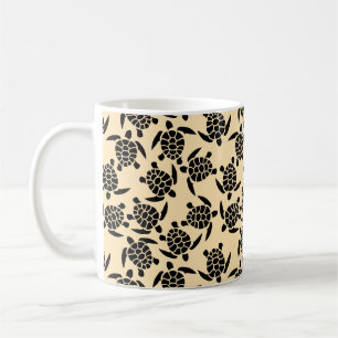 Taza De Café Estilo costero veraniego que repite el patrón de l