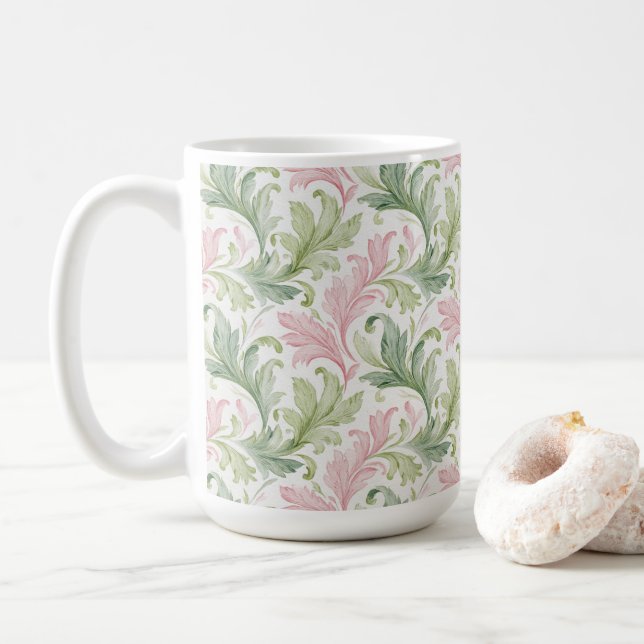 Taza De Café Estilo Cottage Paisley  (Con donut)