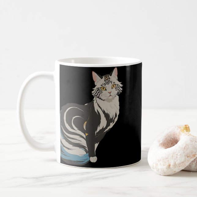 Taza De Café Estilo de anime de gato (Con donut)