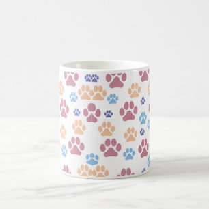Taza De Café Estilo de arte de perro con pata vibrante Para ama