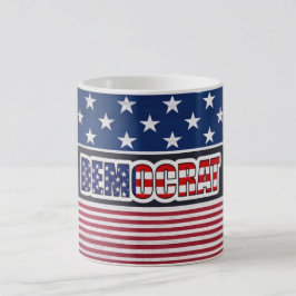 Taza De Café Estilo de la bandera de los Estados Unidos demócra