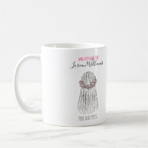 Taza De Café Estilo de la flor estilo pedernal Boho Hair Stylis