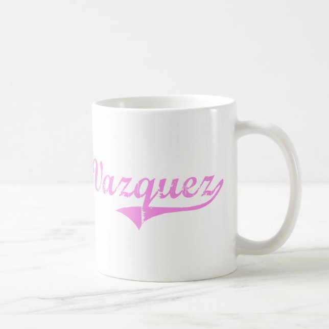 Taza De Café Estilo de la obra clásica del apellido de Vázquez (Derecha)
