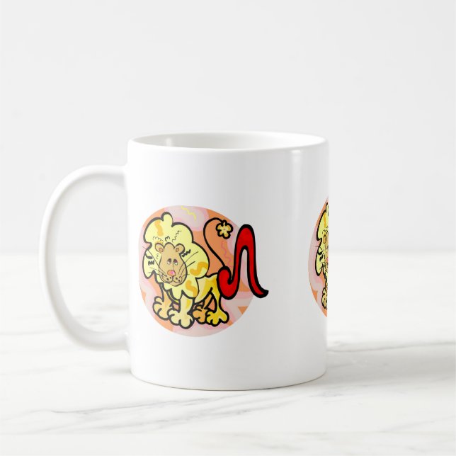 Taza De Café Estilo de los años 70 León León con Símbolo (Izquierda)