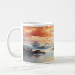 Taza De Café Estilo de pintura de tinta de verano