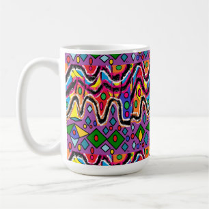 Taza De Café Estilo de pintura Dippy Hippy Retro