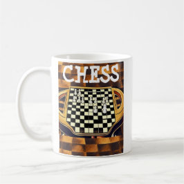 TAZA DE CAFÉ ESTILO DE TABLERO DE AJEDREZ