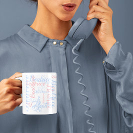 Taza De Café estilo de tipo de letra del guión de nombre person