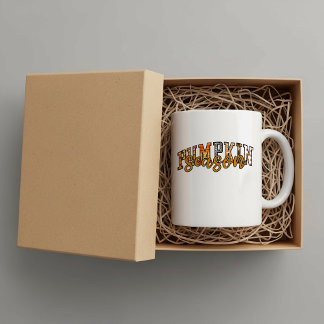 Taza De Café Estilo de universidad negrita colores de otoño tem
