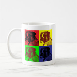 Taza De Café Estilo del arte pop del perro del boxeador