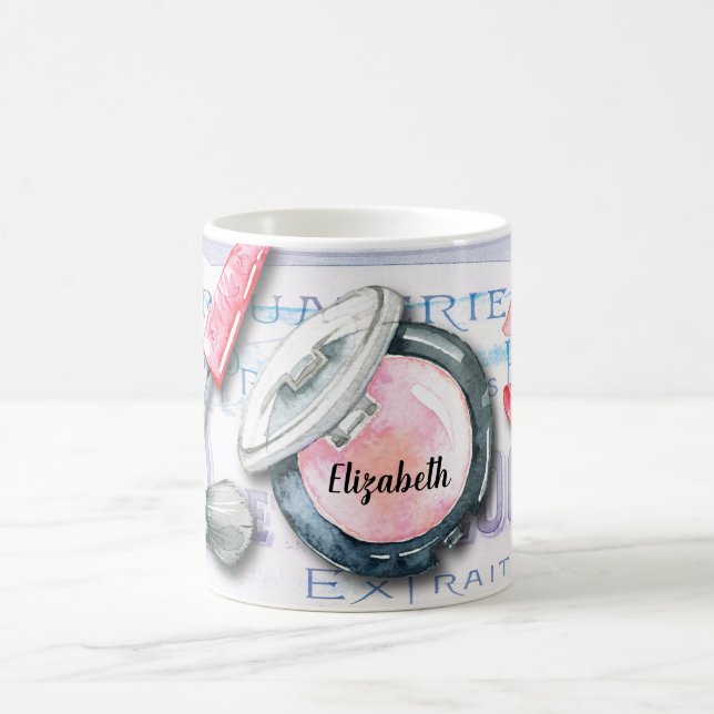 Taza De Café Estilo elegante de los cosméticos de la belleza (Centro)