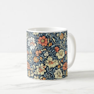 Taza De Café estilo floral de William Morris con patrón de acan