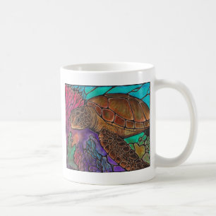 Taza De Café ¡Estilo impresionante del vitral del arte de la