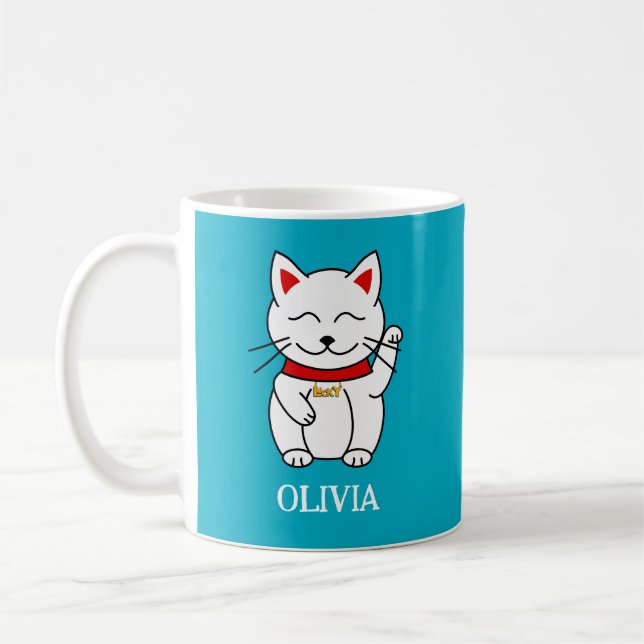 Taza De Café Estilo Kawaii del gato bonito (Izquierda)