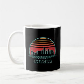 Taza De Café Estilo Miami City Skyline 80S