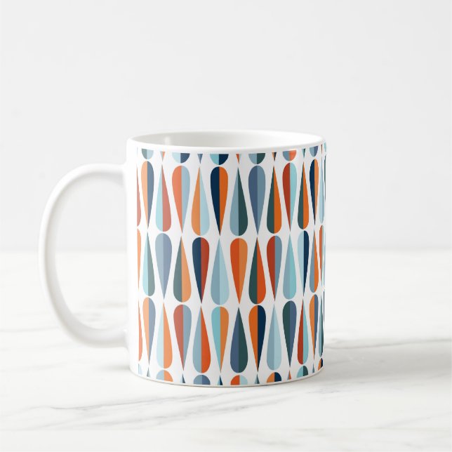 Taza De Café Estilo moderno estilo retro sin fisuras wi (Izquierda)