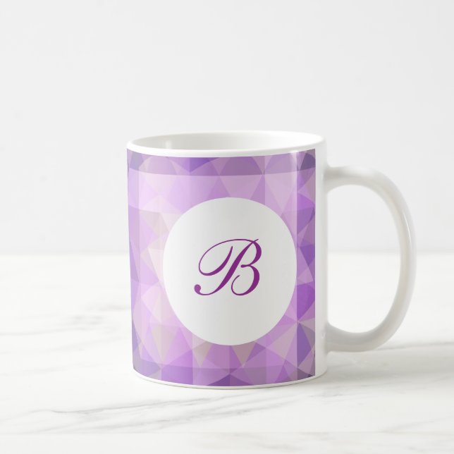 Taza De Café Estilo monograma púrpura (Derecha)