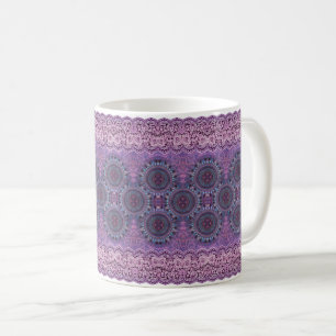 Taza De Café Estilo morado de boho