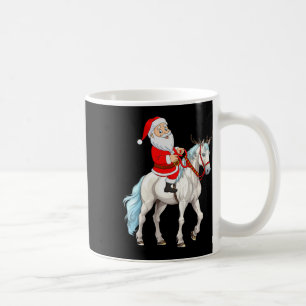 Taza De Café Estilo Navideño Reno Santa Montando Caballo Navida