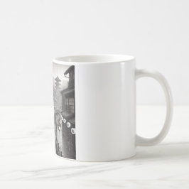 Taza De Café Estilo negro y blanco de Japón de los 90