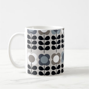 Taza De Café Estilo nórdico, patrón floral abstracto.
