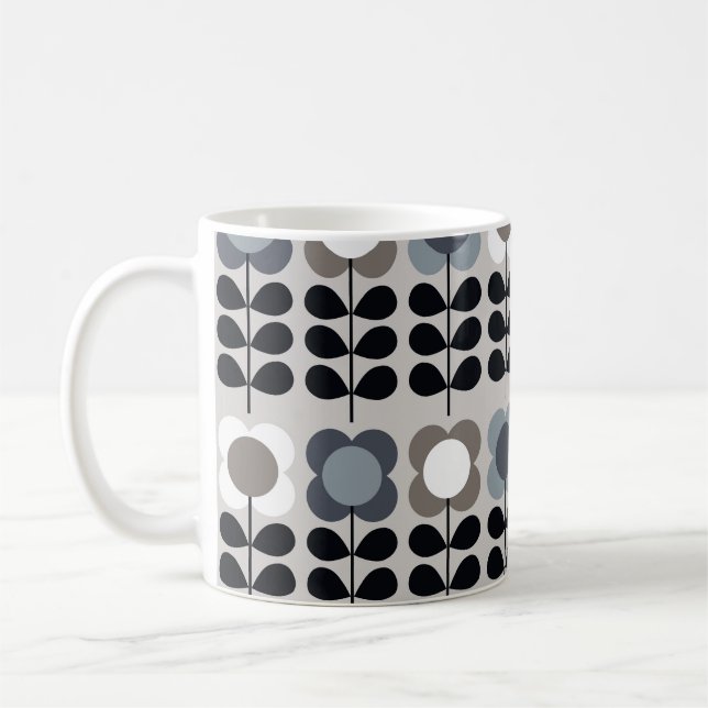 Taza De Café Estilo nórdico, patrón floral abstracto. (Izquierda)