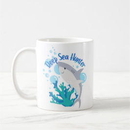 Taza De Café estilo personalizado de tiburón cazador de aguas p