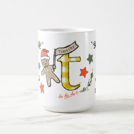 Taza De Café Estilo Retro Navidades Cuidados Monograma T Con No