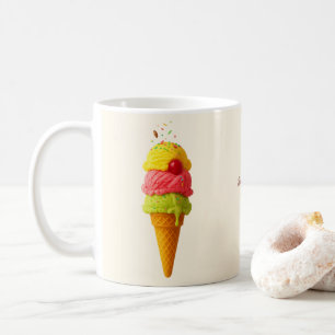 Taza De Café Estilo Scoop dulce - Diseño personalizado de crema