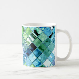 Taza De Café Estilo selecto y tamaño del océano del mosaico del