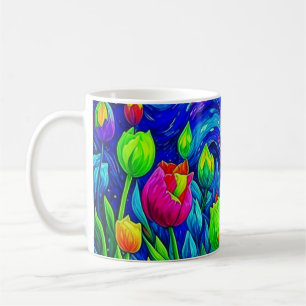 Taza De Café Estilo Tulips Van Gogh