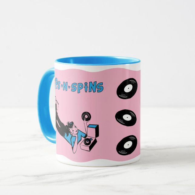 Taza de café estilo "Tune Tote" Sips 'n' Spins (Anverso izquierdo)