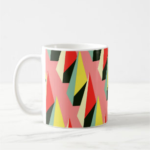 Taza De Café estilo vintage 3D patrón geométrico sin soldadura