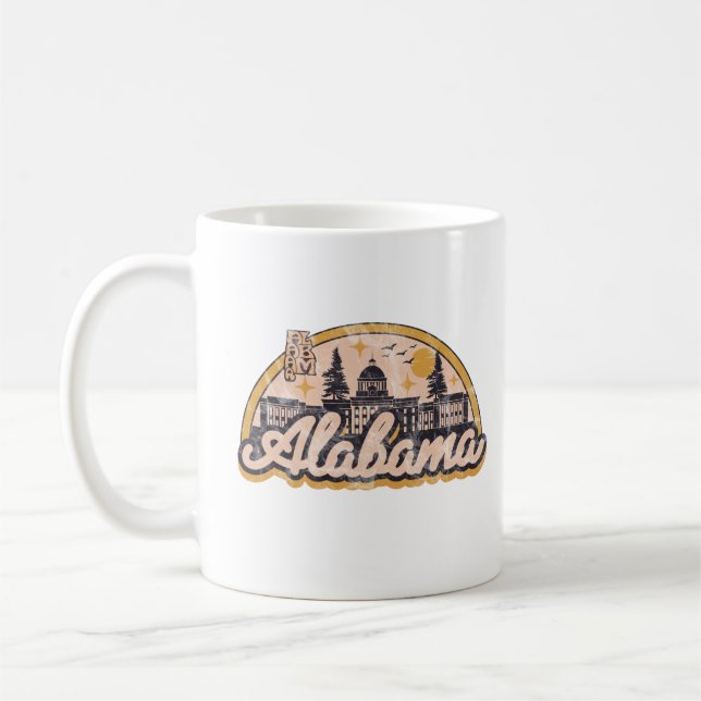 Taza De Café Estilo Vintage de Alabama (Izquierda)