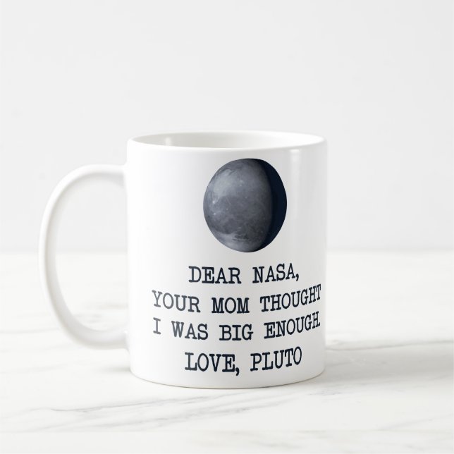 Taza De Café Estimado amor Plutón de la NASA (Izquierda)