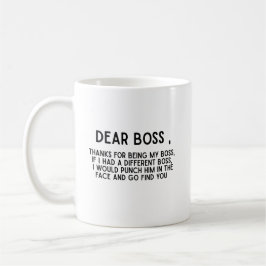 Taza De Café Estimado jefe de la oficina divertida
