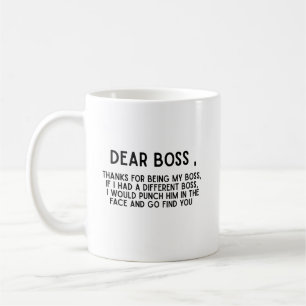 Taza De Café Estimado jefe de la oficina divertida