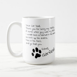 Taza De Café Estimado Mascota de Personalizable de Papá Gato No