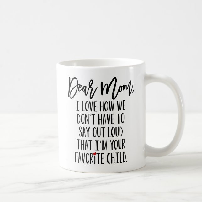 Taza De Café Estimado niño del favorito de la mamá (Derecha)