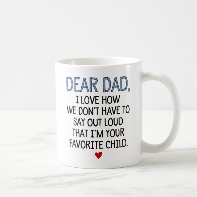 Taza De Café Estimado niño del favorito del papá (Derecha)
