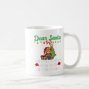 Taza De Café Estimado Papá Noel Antes De Explicar Cuánto Sabes