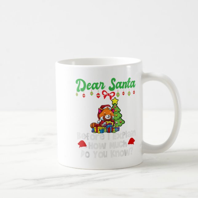 Taza De Café Estimado Papá Noel Antes De Explicar Cuánto Sabes (Derecha)