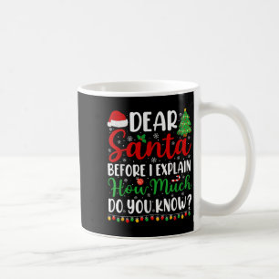 Taza De Café Estimado Papá Noel Puedo Explicar Graciosos Chr A